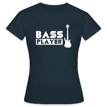 Bassiste bassiste musique bassiste musicien - T-shirt Femme - marine - Devant - AI Model Female 172 dark (172cm)