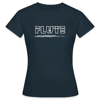 Flûte musiciens Flûtes Flûtes - T-shirt Femme - marine - Devant - AI Model Female 172 dark (172cm)