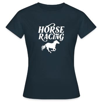 hippodrome de course de chevaux jockey - T-shirt Femme - marine - Devant - AI Model Female 172 dark (172cm)