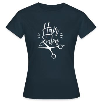 Coiffure salon coiffure coiffure cheveux - T-shirt Femme - marine - Devant - AI Model Female 172 dark (172cm)