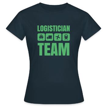Logistiker Team Spedition Logistikerin Logistik - Frauen T-Shirt - Navy - Vorne - AI Model Female 172 dark (172cm)