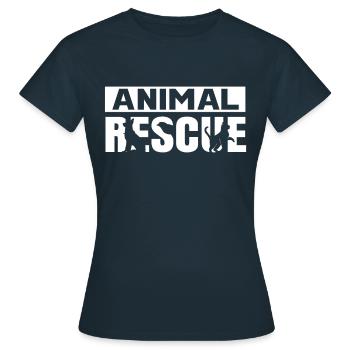 Sauvetage animaux Animaux Sauveteurs - T-shirt Femme - marine - Devant - AI Model Female 172 dark (172cm)