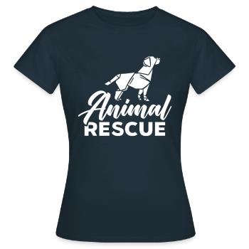 Protection des animaux Animaux Sauveteurs Animaux Sauveteurs - T-shirt Femme - marine - Devant - AI Model Female 172 dark (172cm)