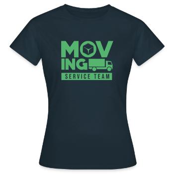 Umzug Service Team Umzugsunternehmen Umziehen - Frauen T-Shirt - Navy - Vorne - AI Model Female 172 dark (172cm)