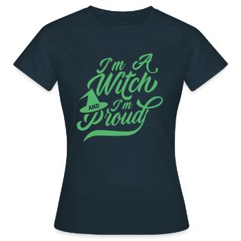Je suis une sorcière et fière sorcière sorcières sorcières - T-shirt Femme - marine - Devant - AI Model Female 172 dark (172cm)