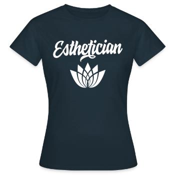 Kosmetikerin Kosmetiker Kosmetik Make Up Beruf - Frauen T-Shirt - Navy - Vorne - AI Model Female 172 dark (172cm)