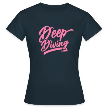 Deep Diving Diver Deep Diver Scuba - Women's T-Shirt - navy - Front - AI Model Female 172 dark (172cm)