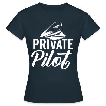 Private Pilot Airplane Pilot Pilot - Women's T-Shirt - navy - Front - AI Model Female 172 dark (172cm)