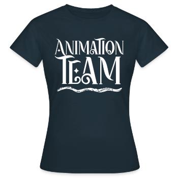 Animation Team Animation Team Animator Profession - Women's T-Shirt - navy - Front - AI Model Female 172 dark (172cm)