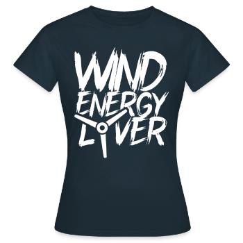 Wind Energy Lovers Wind Turbine Wind Turbine - Women's T-Shirt - navy - Front - AI Model Female 172 dark (172cm)