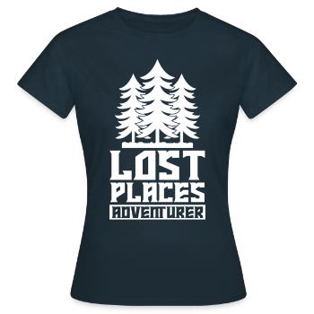 Lieux perdus Les aventuriers partent Explorer des lieux - T-shirt Femme - marine - Devant - AI Model Female 172 dark (172cm)