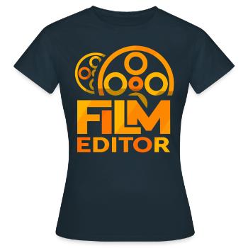Film Editor Filmeditor Edit Video - Frauen T-Shirt - Navy - Vorne - AI Model Female 172 dark (172cm)