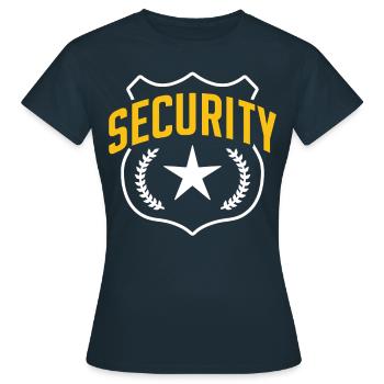 Videur de sécurité Garde de sécurité - T-shirt Femme - marine - Devant - AI Model Female 172 dark (172cm)