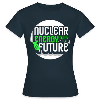 L’énergie nucléaire est l’avenir L’énergie nucléaire L’énergie nucléaire - T-shirt Femme - marine - Devant - AI Model Female 172 dark (172cm)