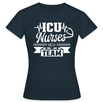 Team Intensive Care Nurses Intensive Care Intensive Care - Women's T-Shirt - navy - Front - AI Model Female 172 dark (172cm)