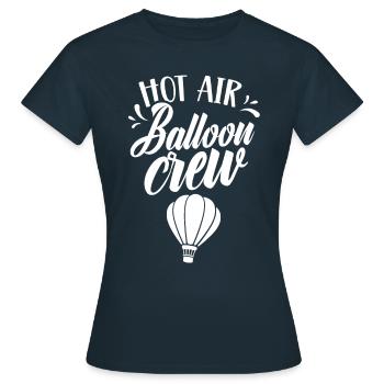 Heißluftballon Besatzung Ballonflug Ballonfahrer - Frauen T-Shirt - Navy - Vorne - AI Model Female 172 dark (172cm)