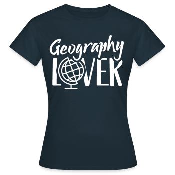 Geography Lover Geography Student Geography Student - Women's T-Shirt - navy - Front - AI Model Female 172 dark (172cm)