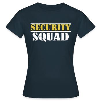 Sicherheits Squad Sicherheit Security Türsteher - Frauen T-Shirt - Navy - Vorne - AI Model Female 172 dark (172cm)