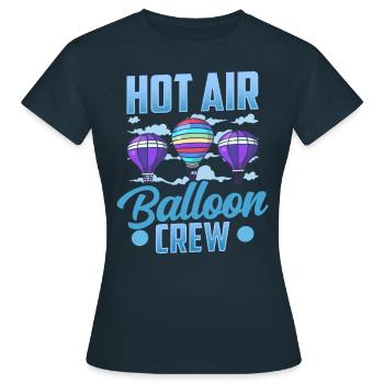 Heißluftballon Besatzung Ballonfahrer Ballonflug - Frauen T-Shirt - Navy - Vorne - AI Model Female 172 dark (172cm)