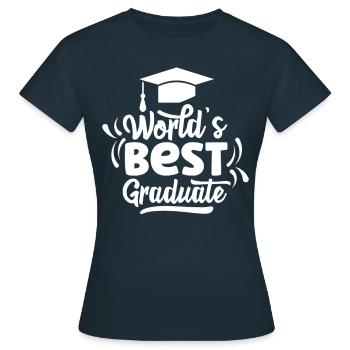 World's Best Graduate Graduation Party Graduates - Women's T-Shirt - navy - Front - AI Model Female 172 dark (172cm)