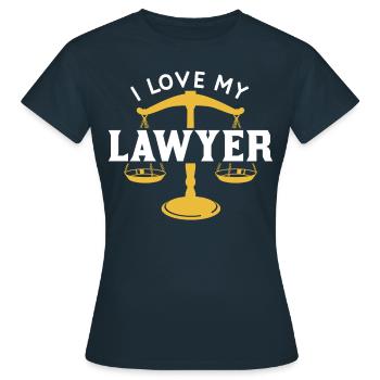J’aime mon avocat Avocat Avocat Avocat - T-shirt Femme - marine - Devant - AI Model Female 172 dark (172cm)