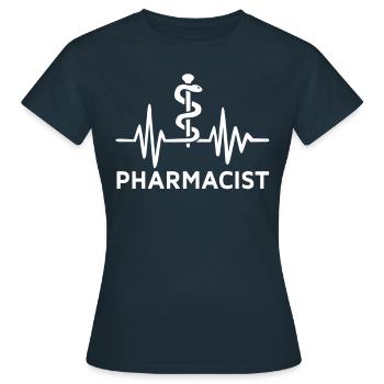 Pharmacist Profession Pharmacy Pharmacist Pharmacist - Women's T-Shirt - navy - Front - AI Model Female 172 dark (172cm)