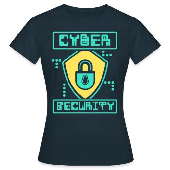 Cybersecurity Hack Hacker IT Security Hacking - Women's T-Shirt - navy - Front - AI Model Female 172 dark (172cm)