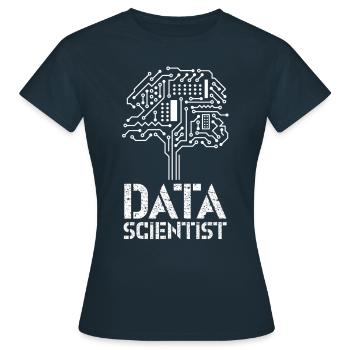 Data Scientist Data Science Data - Women's T-Shirt - navy - Front - AI Model Female 172 dark (172cm)