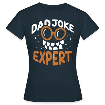 Papa Blague Papa Blague Père Blagues - T-shirt Femme - marine - Devant - AI Model Female 172 dark (172cm)