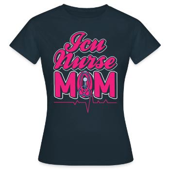 Intensive Care Nurse Mom Intensive Care - Women's T-Shirt - navy - Front - AI Model Female 172 dark (172cm)