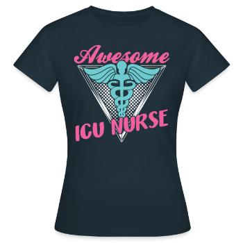 Great Intensive Care Nurse Intensive Care - Women's T-Shirt - navy - Front - AI Model Female 172 dark (172cm)