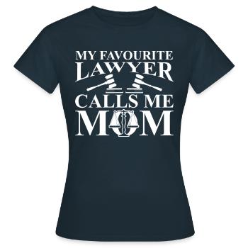 Mon avocat préféré m’appelle maman avocate - T-shirt Femme - marine - Devant - AI Model Female 172 dark (172cm)