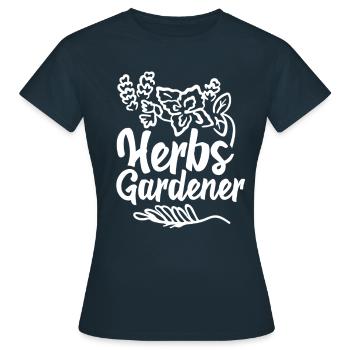 Herb Gardener Herb Garden Herb Herbologie - T-shirt Femme - marine - Devant - AI Model Female 172 dark (172cm)