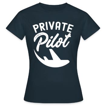 Jet de pilote privé Petit avion Avion léger - T-shirt Femme - marine - Devant - AI Model Female 172 dark (172cm)