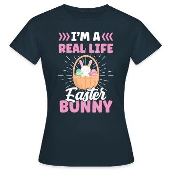 Ich Bin Ein Echter Osterhase Osterfest Ostern - Frauen T-Shirt - Navy - Vorne - AI Model Female 172 dark (172cm)