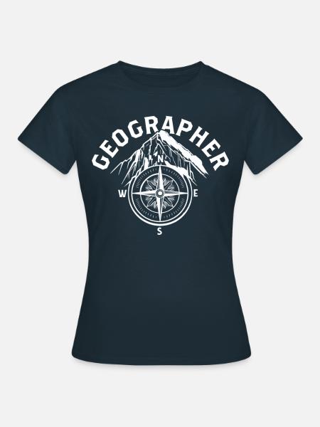 Geography Profession Geography Geography Student - Women's T-Shirt - navy