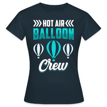 Heißluftballon Besatzung Ballonflug Ballonfahrer - Frauen T-Shirt - Navy - Vorne - AI Model Female 172 dark (172cm)