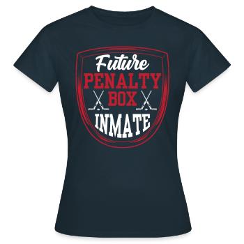 Eishockey Strafbank Penalty Box Eishockeyspieler - Frauen T-Shirt - Navy - Vorne - AI Model Female 172 dark (172cm)