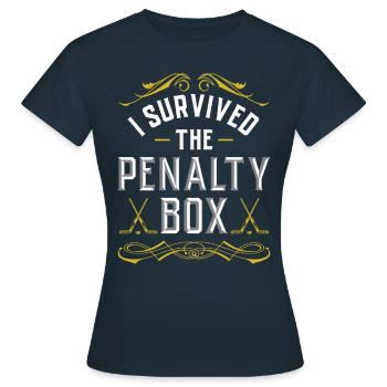 Eishockey Strafbank Penalty Box Eishockeyspieler - Frauen T-Shirt - Navy - Vorne - AI Model Female 172 dark (172cm)