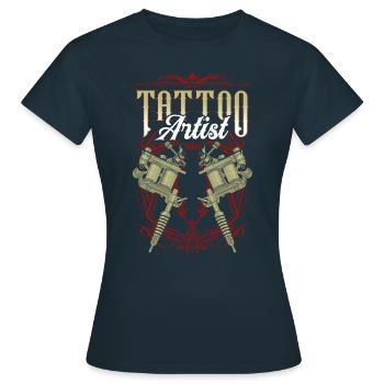 Tattoo Artist Tattoo Studio Tattoo Tattoo - Women's T-Shirt - navy - Front - AI Model Female 172 dark (172cm)