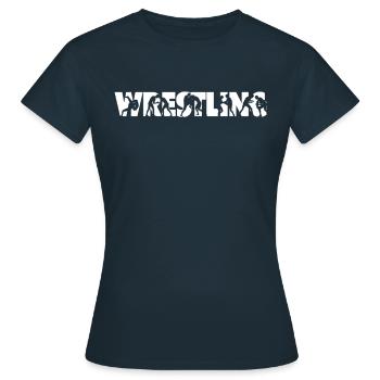 Lutte Lutte Lutte Lutte Lutte Lutte Wrestling - T-shirt Femme - marine - Devant - AI Model Female 172 dark (172cm)