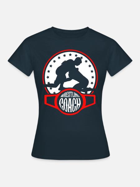 Wrestling Trainer Ringkampf Ringen Ringer - Frauen T-Shirt - Navy