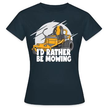 Je préfère tondre l’herbe de pelouse de pelouse - T-shirt Femme - marine - Devant - AI Model Female 172 dark (172cm)