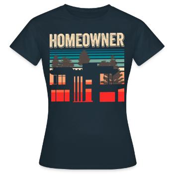 Propriétaire Propriétaire Maison propriétaire - T-shirt Femme - marine - Devant - AI Model Female 172 dark (172cm)