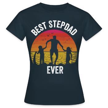 Meilleur beau-père jamais beau-père beau-père beau-père beau-père beau-père - T-shirt Femme - marine - Devant - AI Model Female 172 dark (172cm)