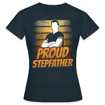 Fier beau-père Beau-père Beau-père Fête des pères - T-shirt Femme - marine - Devant - AI Model Female 172 dark (172cm)