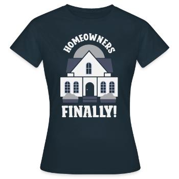 Enfin propriétaire propriétaire maison propriétaire propriétaire maison - T-shirt Femme - marine - Devant - AI Model Female 172 dark (172cm)