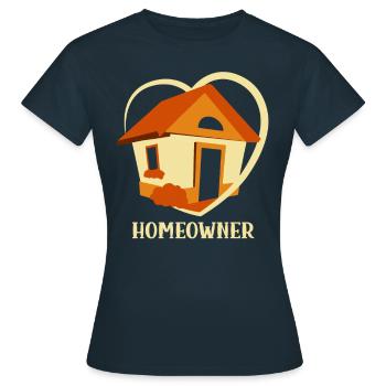 Propriétaire Propriétaire Maison propriétaire - T-shirt Femme - marine - Devant - AI Model Female 172 dark (172cm)