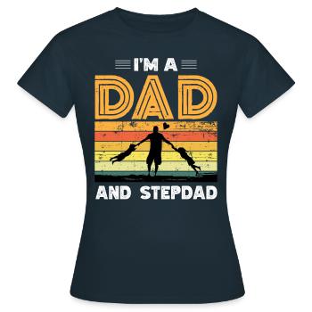Je suis un père et beau-père beau-père - T-shirt Femme - marine - Devant - AI Model Female 172 dark (172cm)