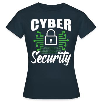 Cybersecurity Hacker Hacking IT Security Hack - Women's T-Shirt - navy - Front - AI Model Female 172 dark (172cm)